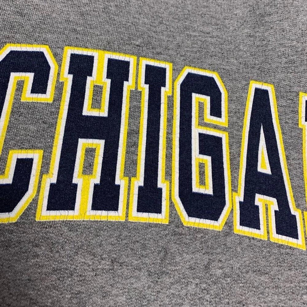 Vintage 2000s Michigan Wolverines Spellout Crewneck - Picture 6 of 8
